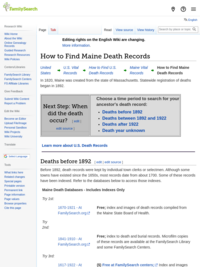 How to find Maine death records