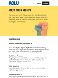 Know Your Rights (ACLU)
