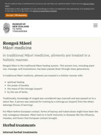 Māori medicine | Te Papa