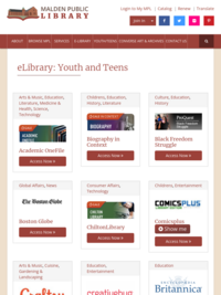 Malden Public Library Youth and Teen eLibrary