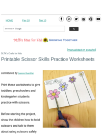 Printable Scissor Skills Practice Sheets