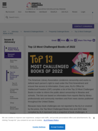 American Library Association: Top 10 Most Challenged Books Lists