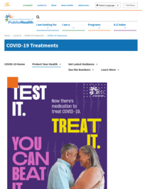 CDPH COVID-19 Treatment Information