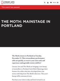 The Moth Mainstage in Portland
