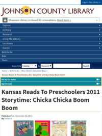 Kansas Reads To Preschoolers 2011 Storytime ~ Chicka Chicka Boom Boom