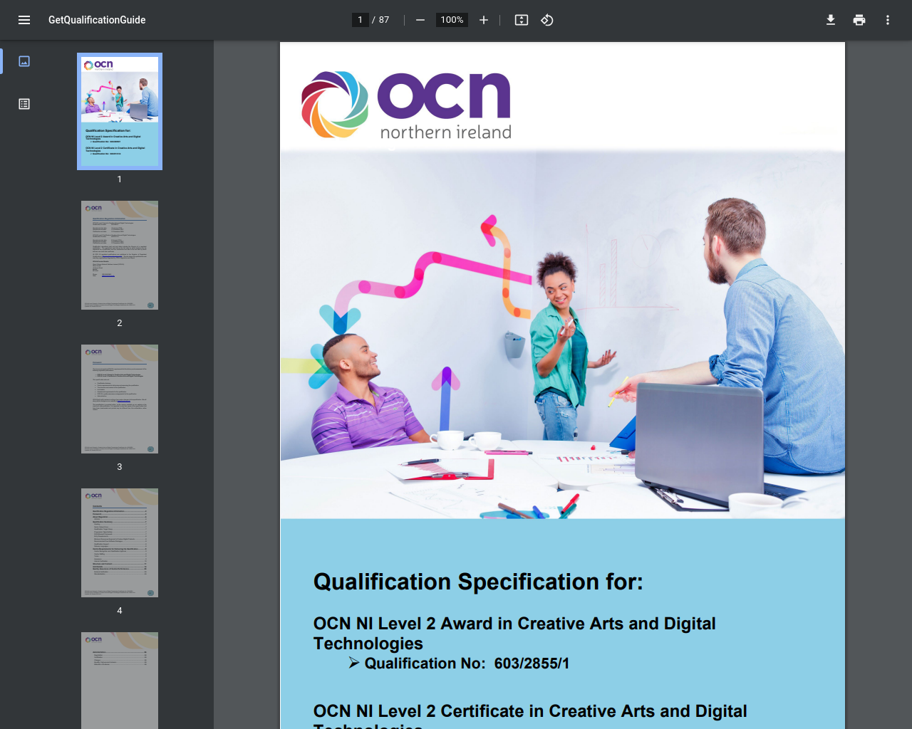 OCN NI Level 2 Certificate in Creative Arts and Digital Technologies
