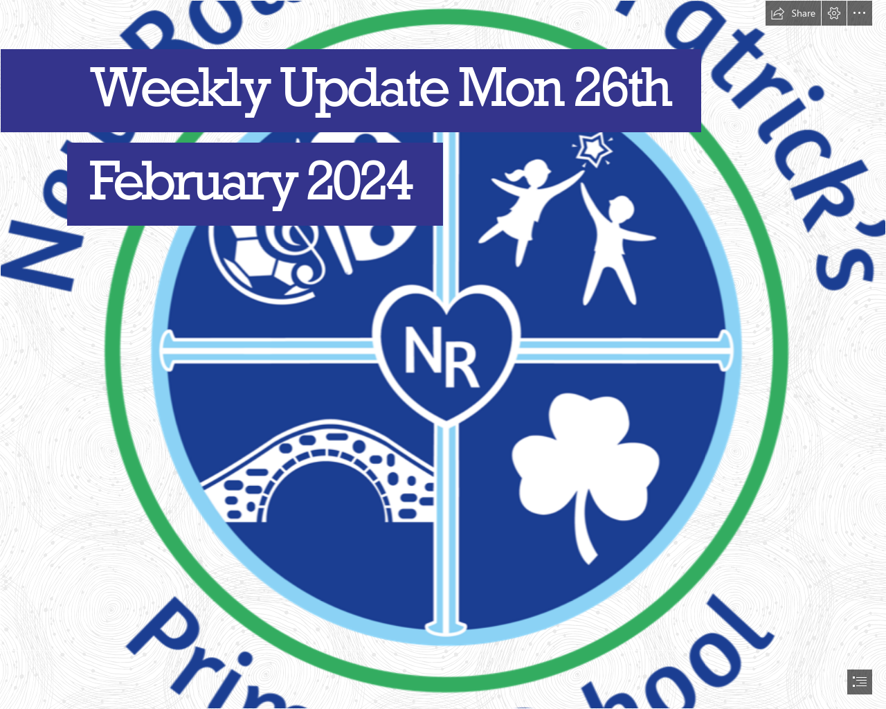 Weekly Update Monday 26th February 2024 