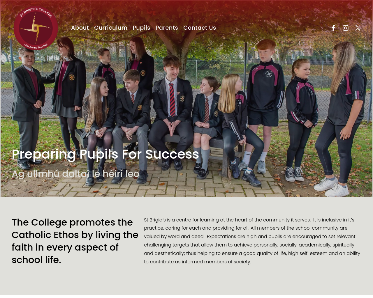 St. Brigid's College Website