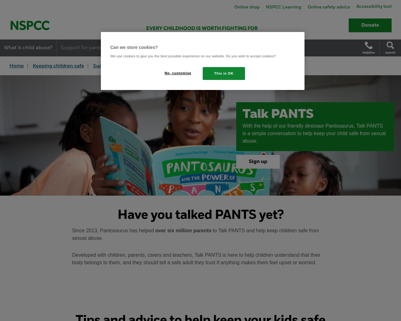 NSPCC - Talk Pants 