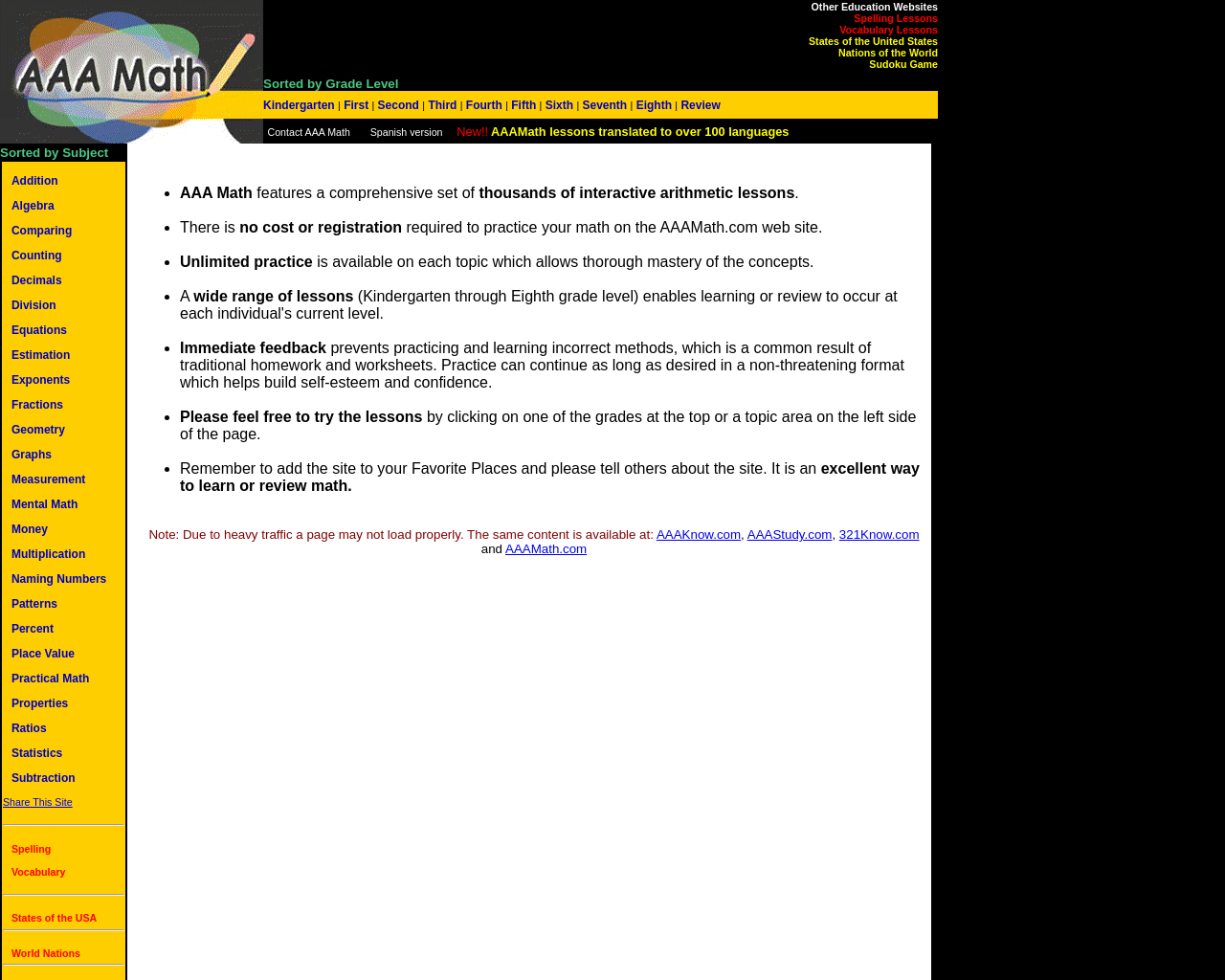 AAA Maths- Maths activities