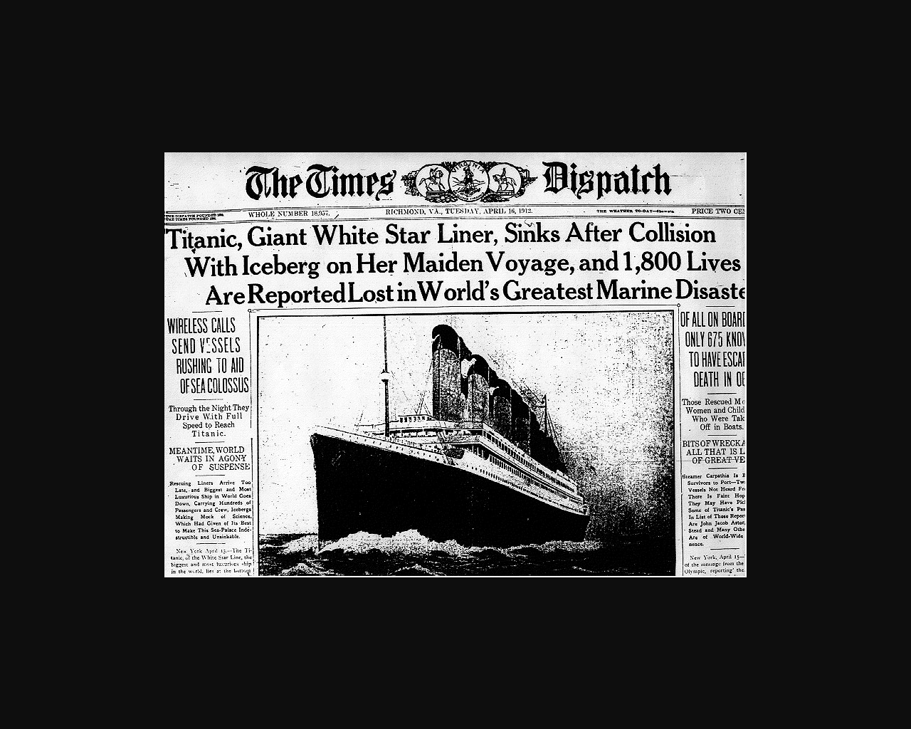 Titanic Newspapers