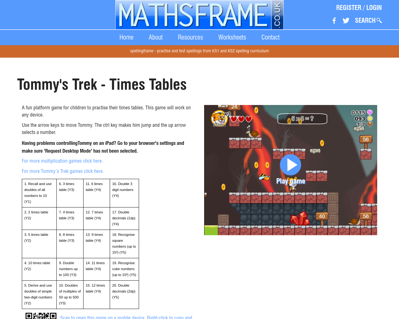 Times Table Game