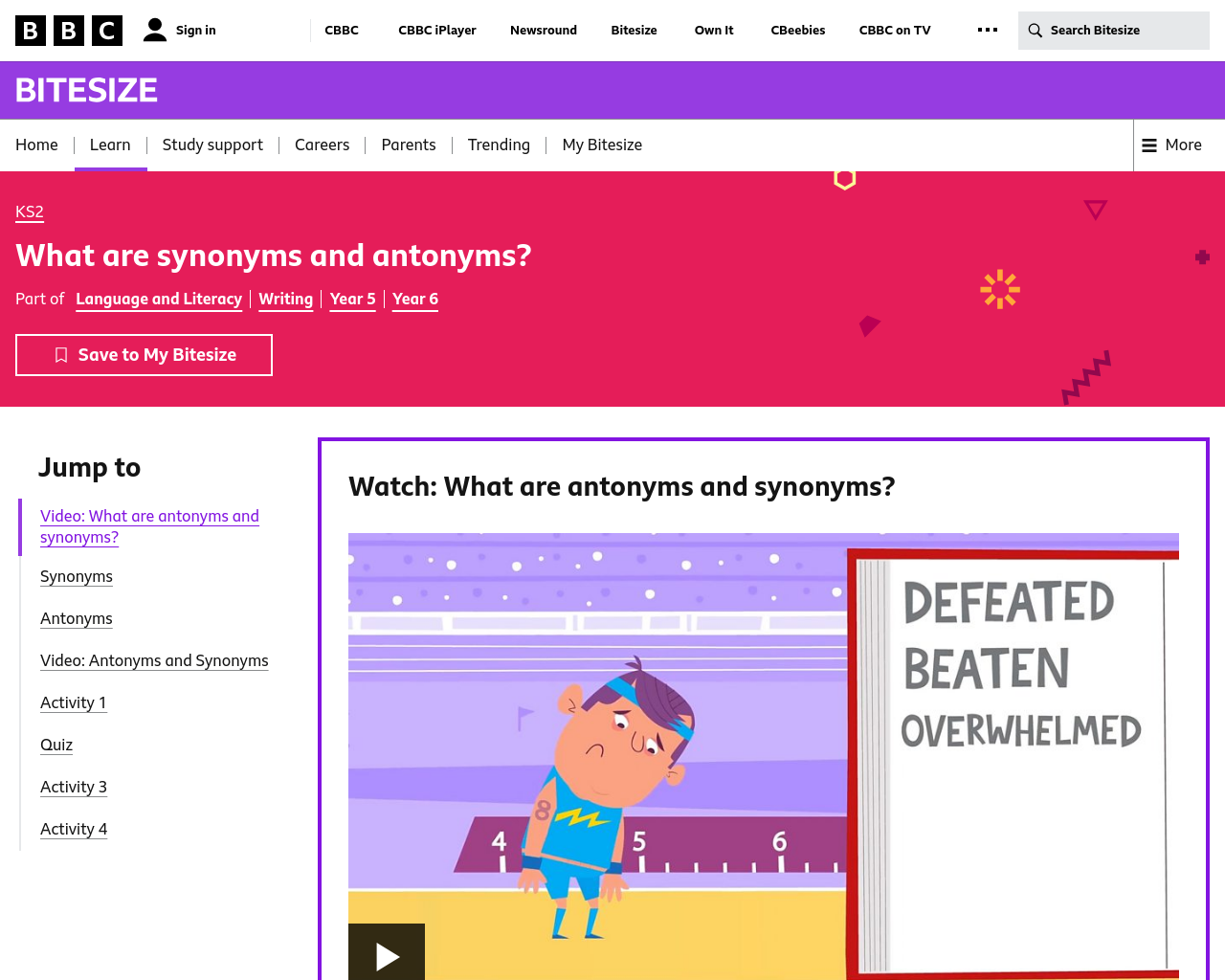What are synonyms and what are antonyms?