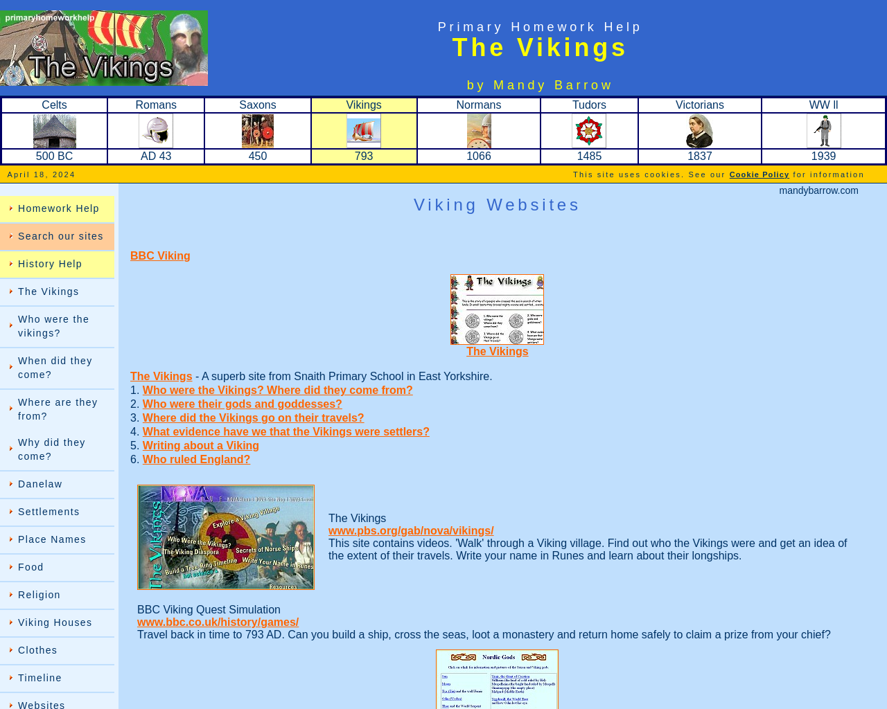 Primary Homework - Vikings