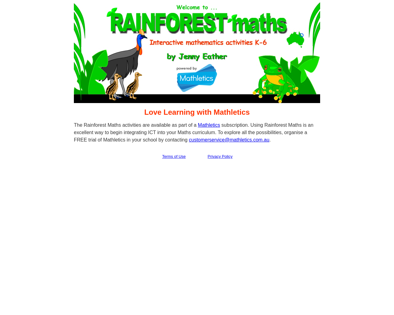 Rainforest Maths