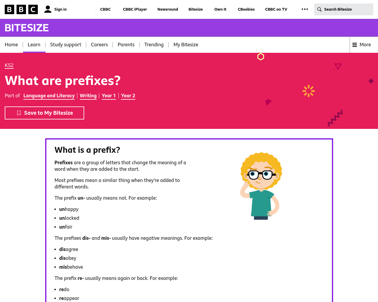 What are prefixes?
