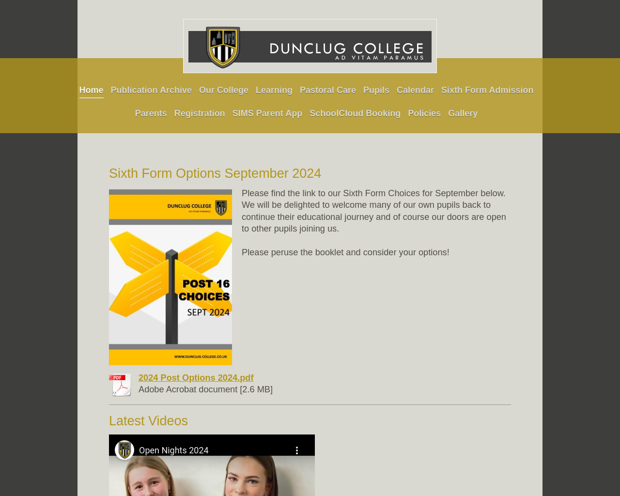 Dunclug College Website