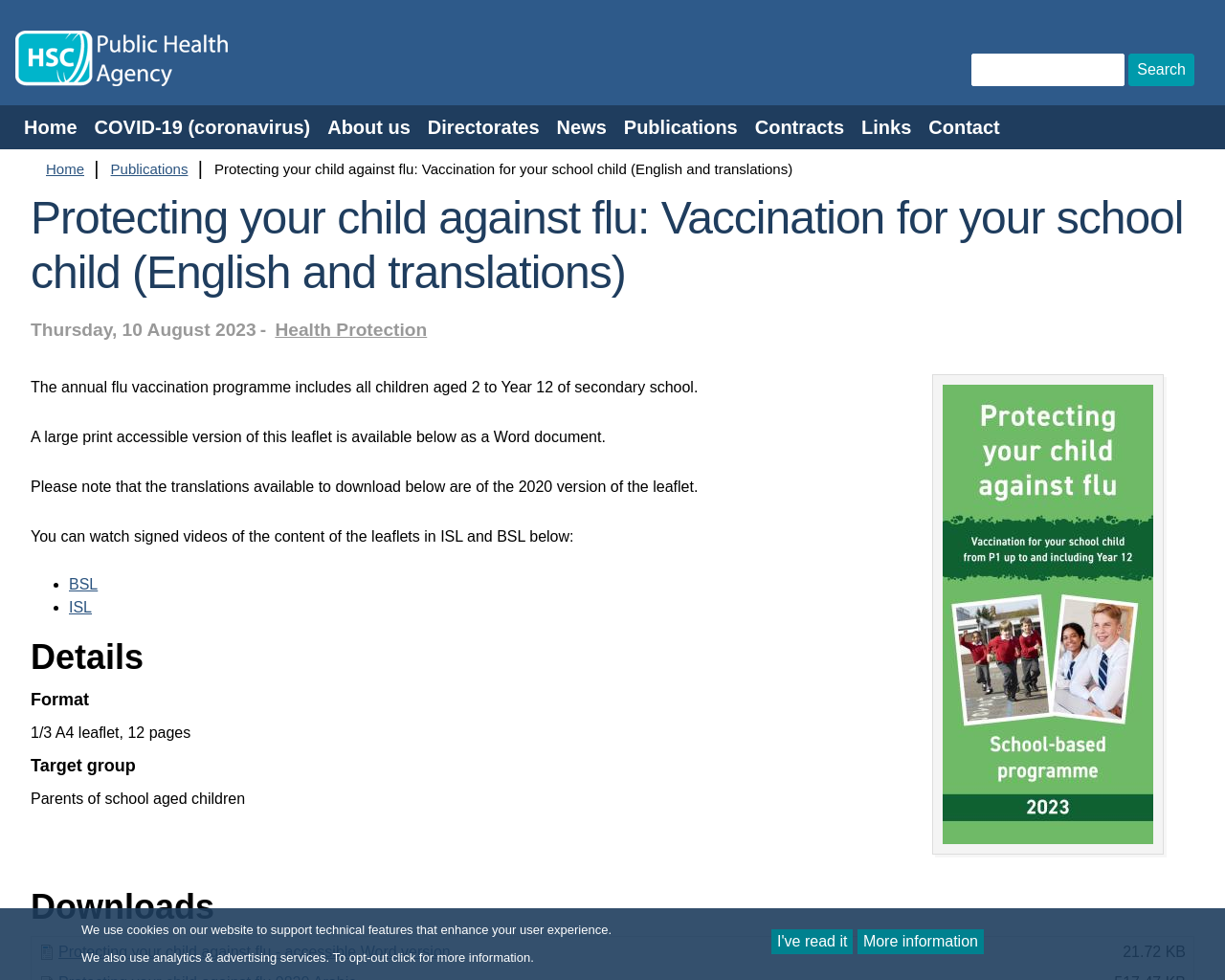 Protecting your child against flu