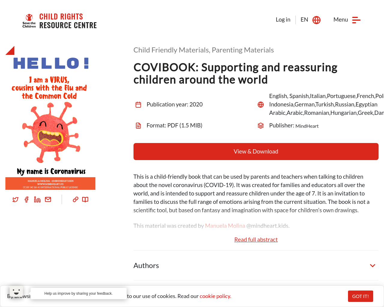 Save the Children COVIBOOK