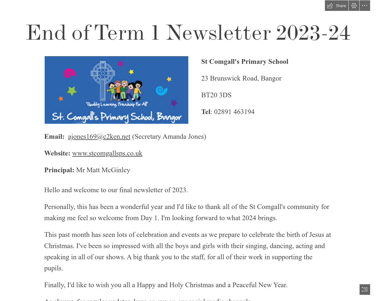 End of Term 1 Newsletter 2023