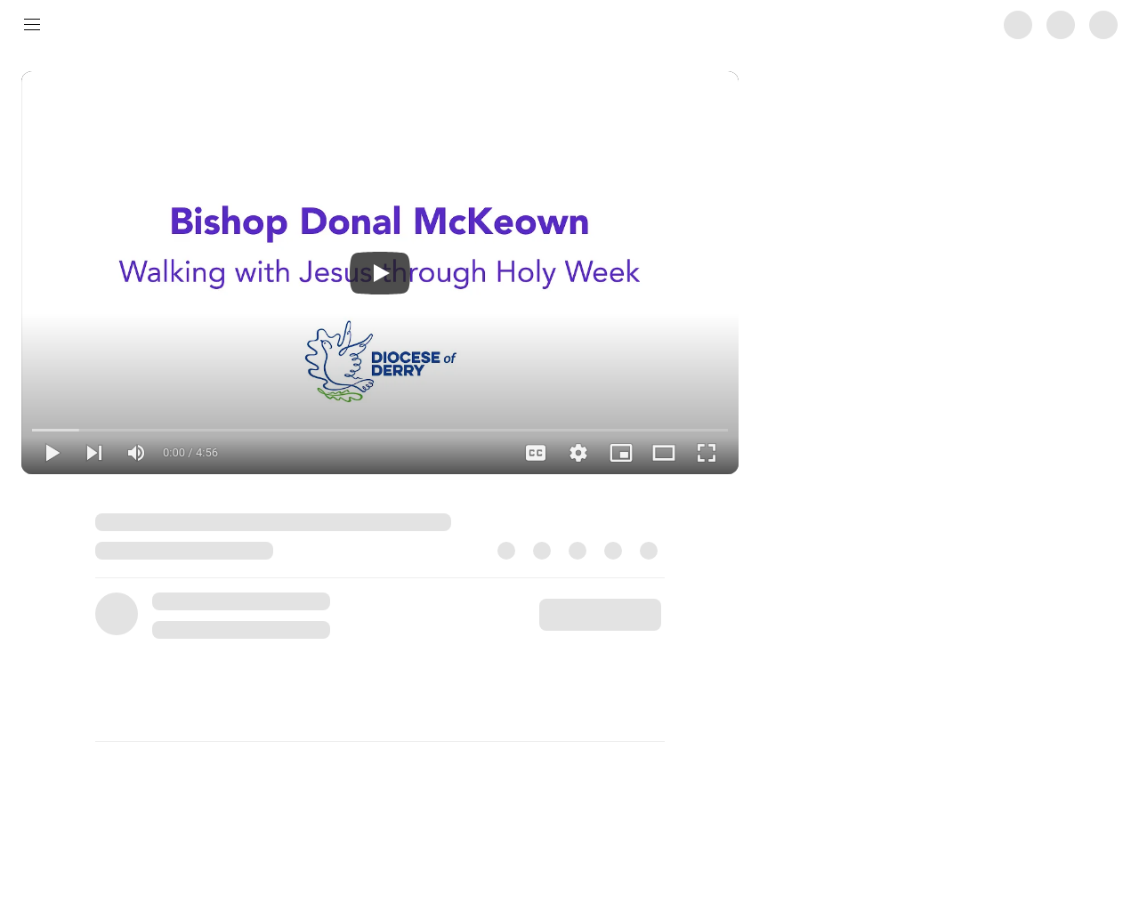 Walking with Jesus through Holy Week with Bishop Donal McKeown