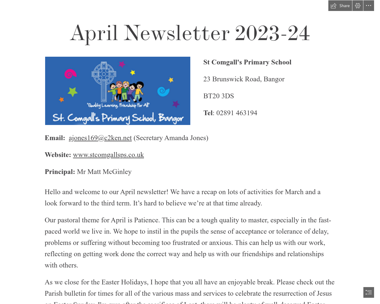 April Newsletter 2024
