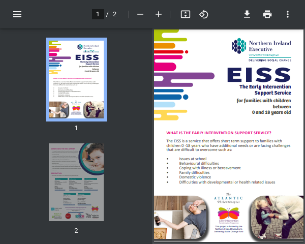The Early Intervention Support Service (EISS) Info