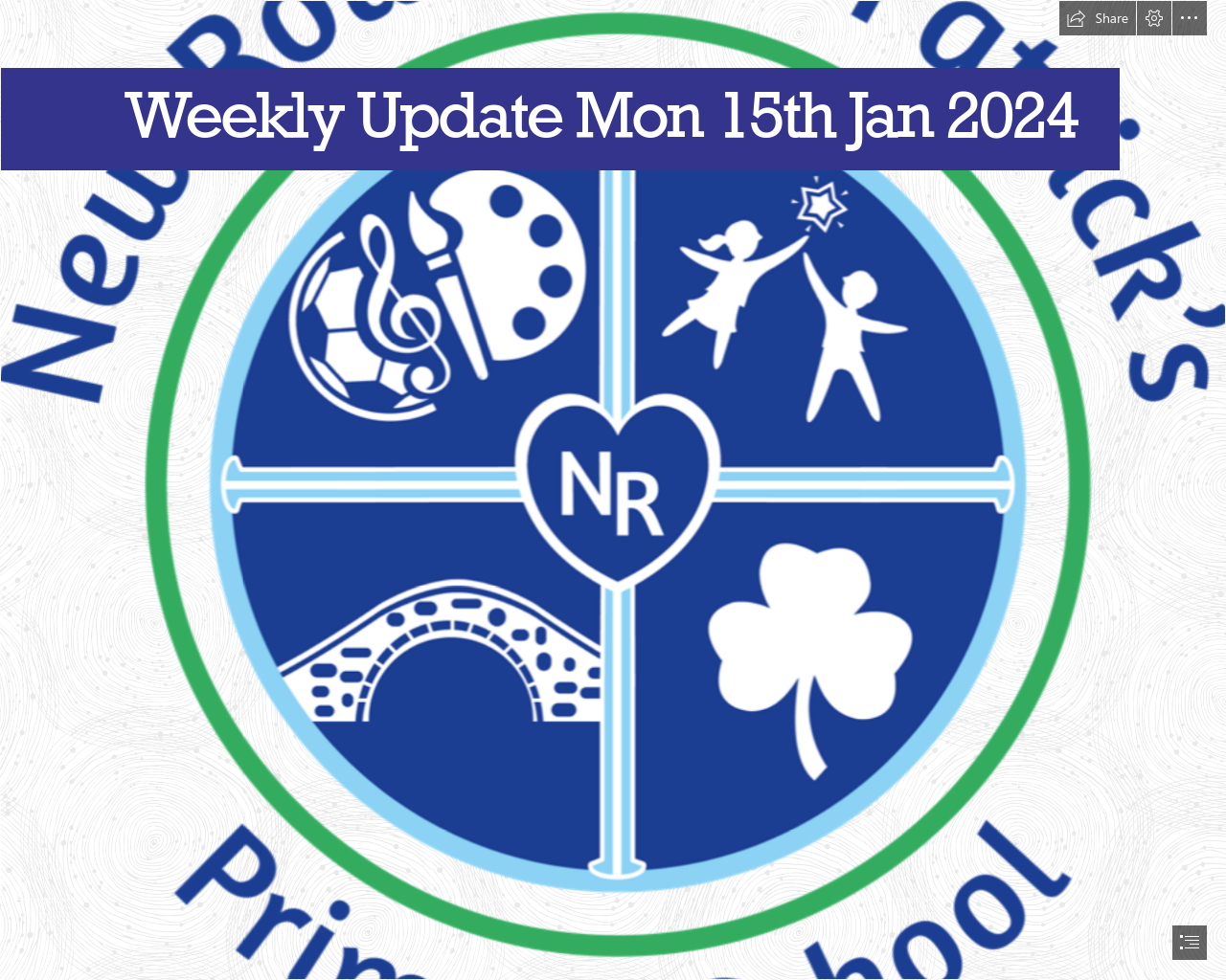 Weekly Update Monday 18th January 2024