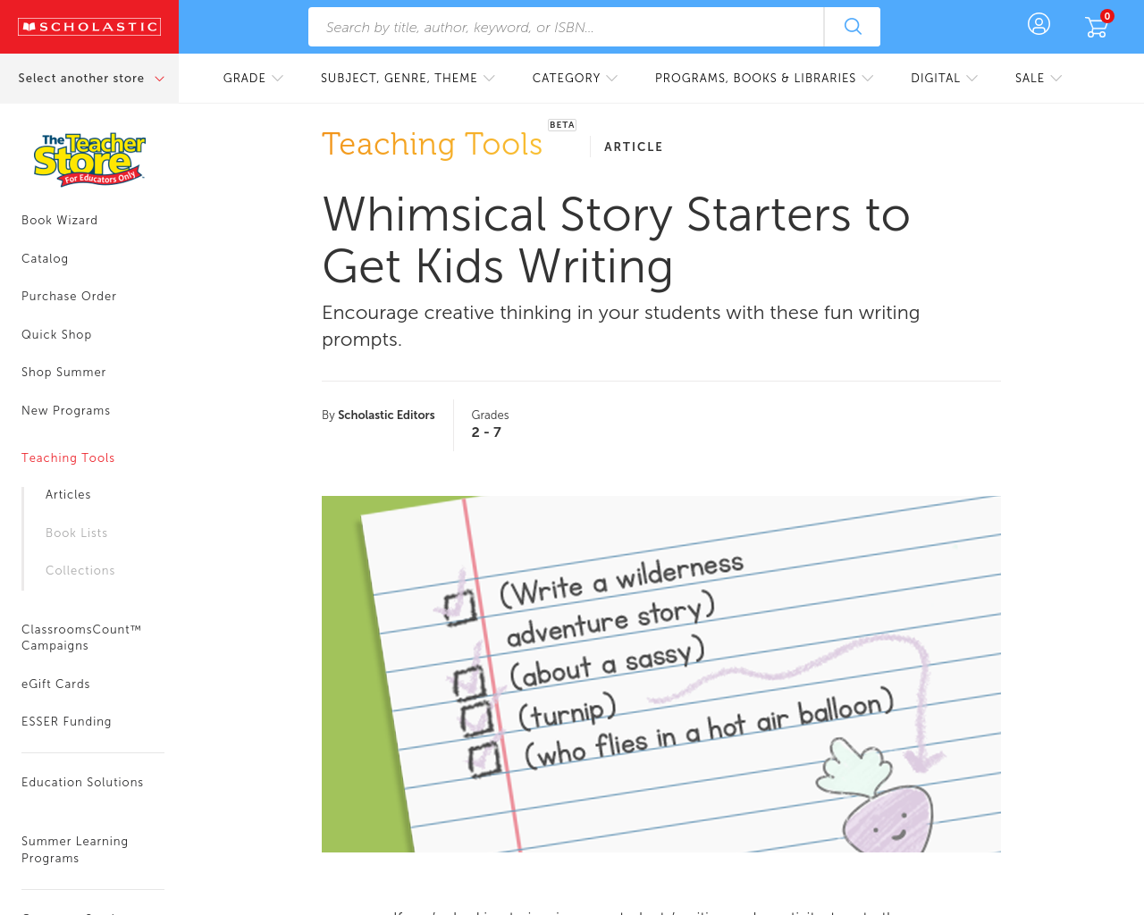 Scholastic Story Starters