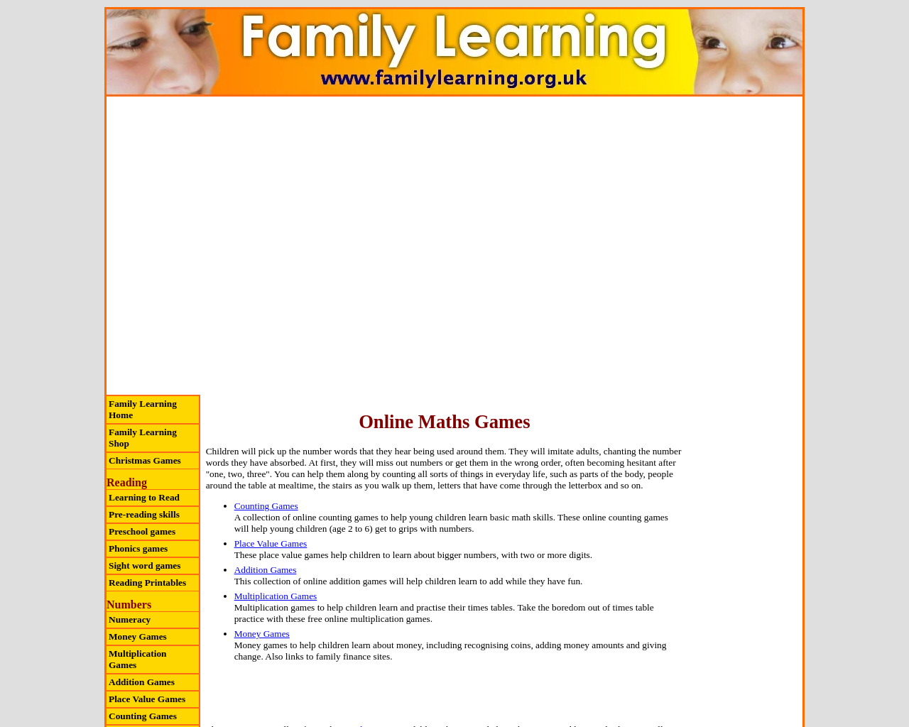 Family Learning Maths