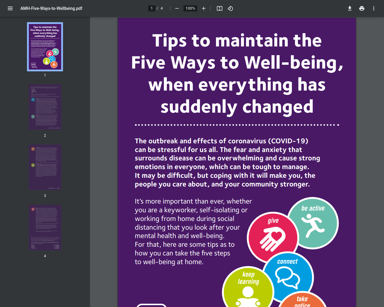 5 ways to Wellbeing