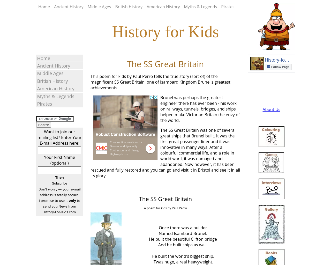 SS Great Britian (Built by Bunnel) (history for kids)