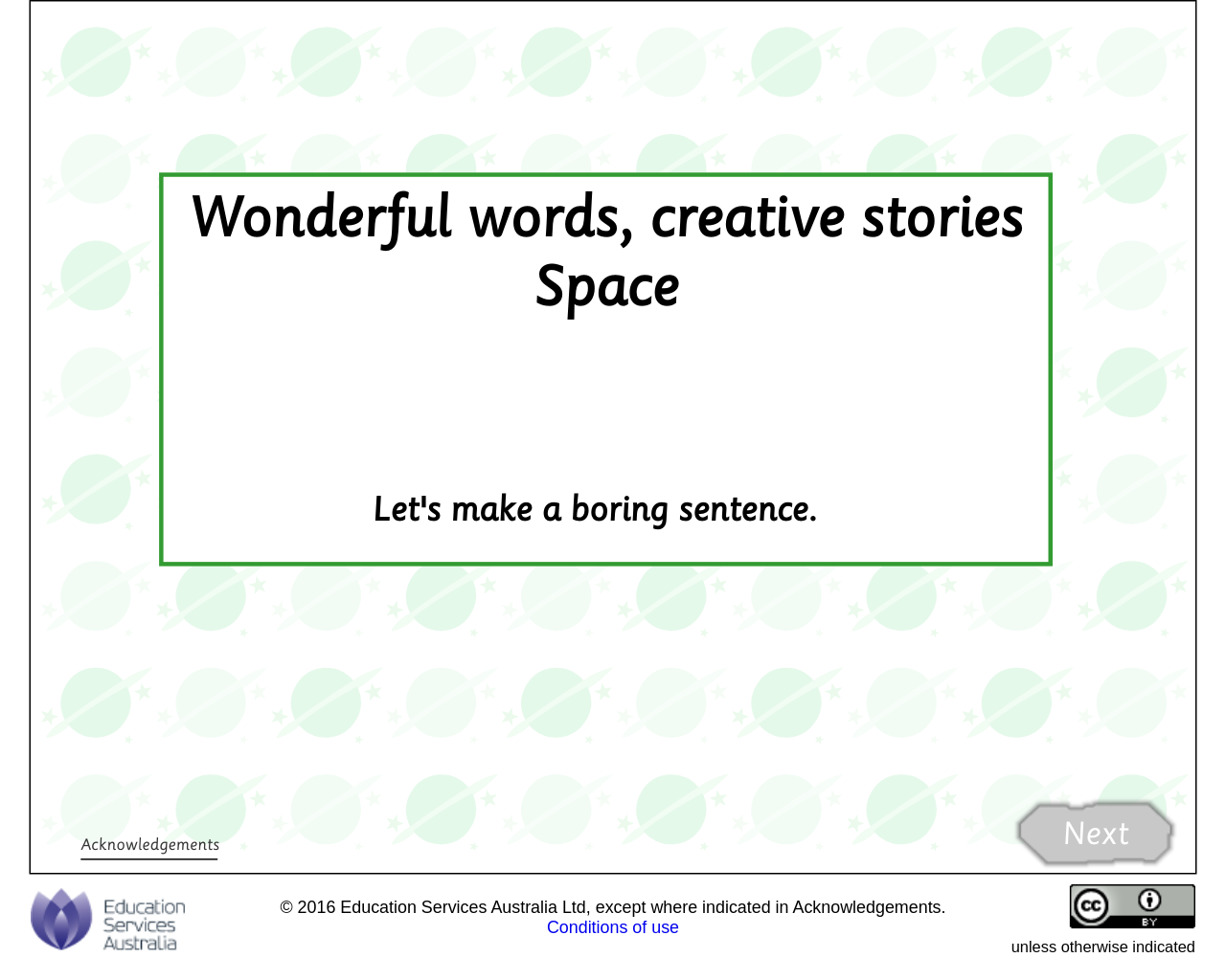 Wonderful Words - Improving Sentences