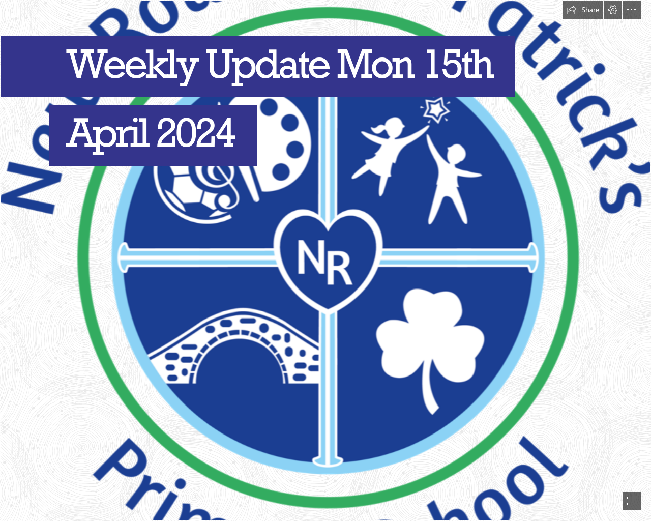 Weekly Update Monday 15th April 2024