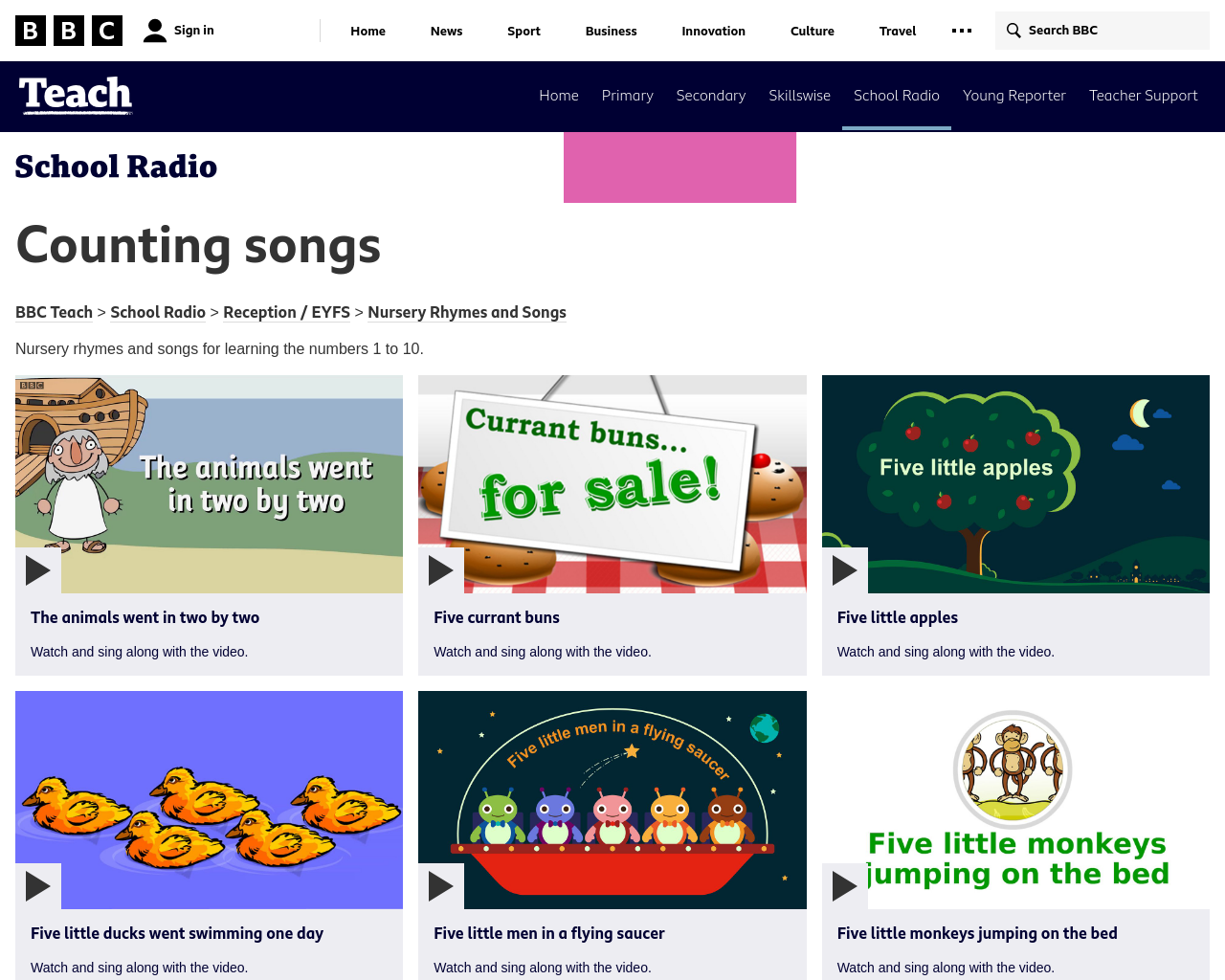 Nursery Rhymes and Counting songs