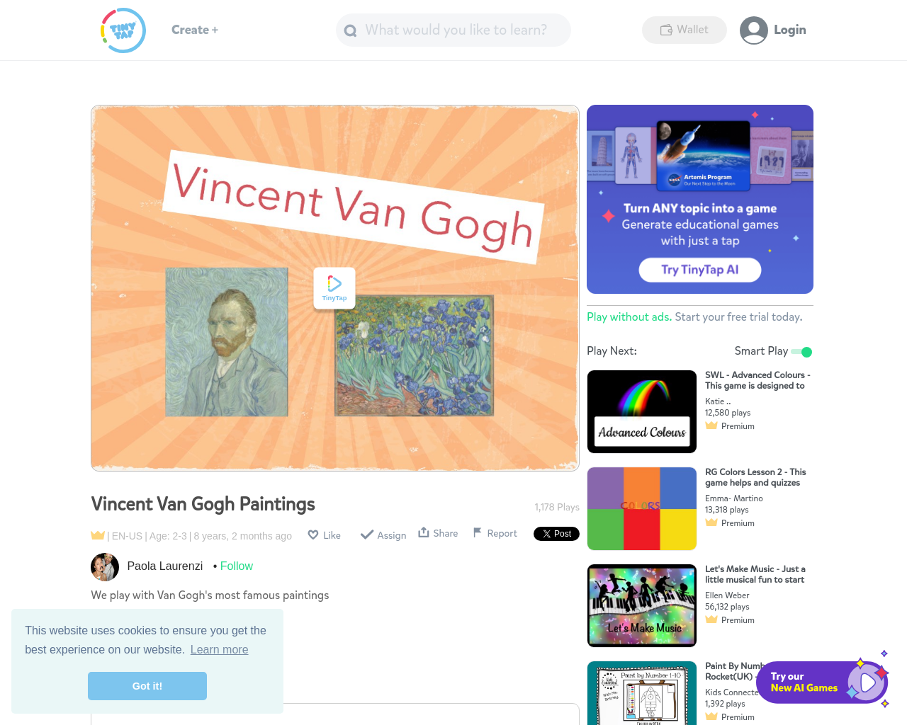 Primary 2: Vincent Van Gogh 