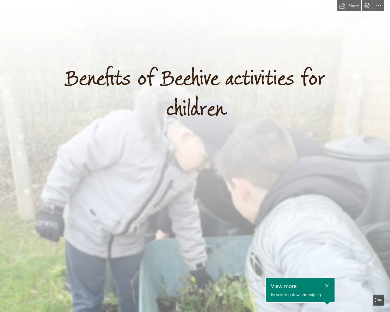 Benefits of Beehive activities for children