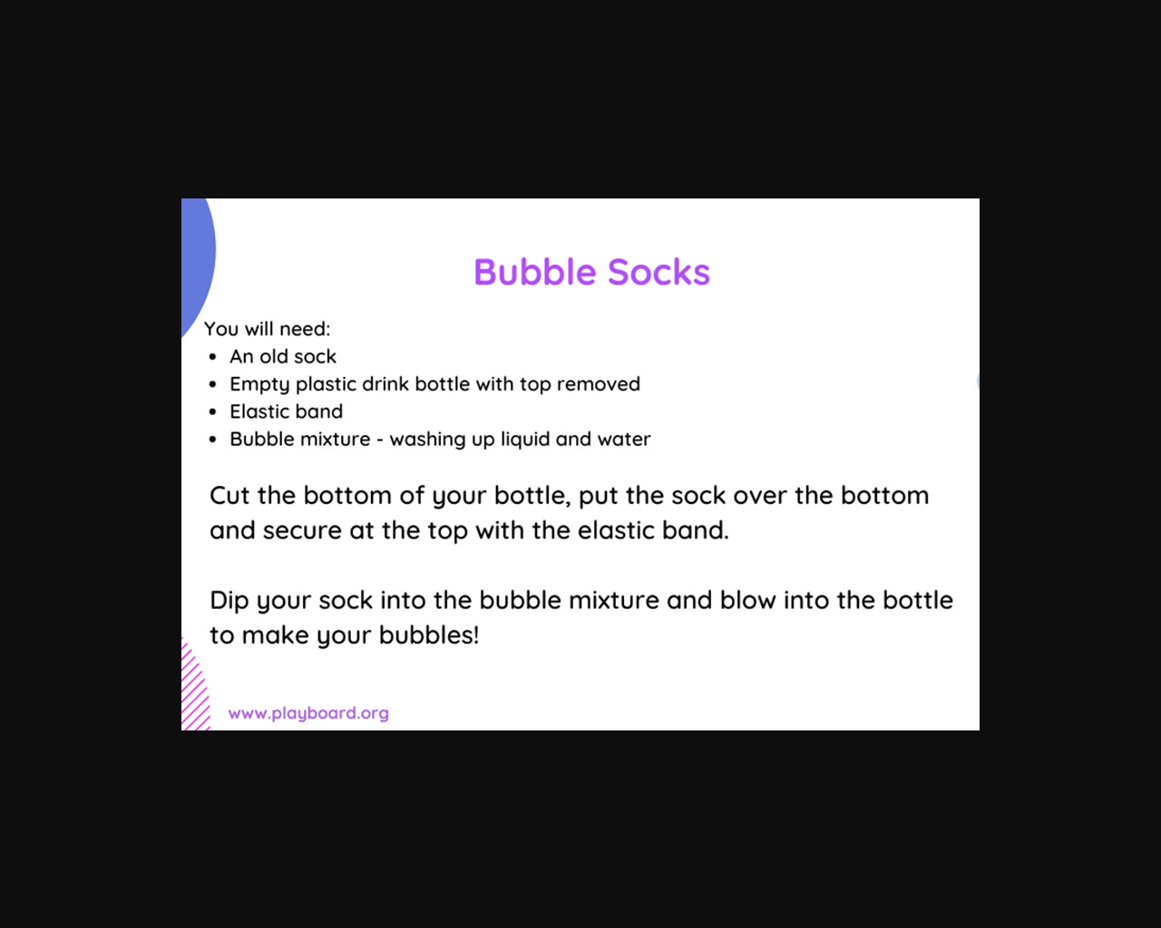 Making bubbles