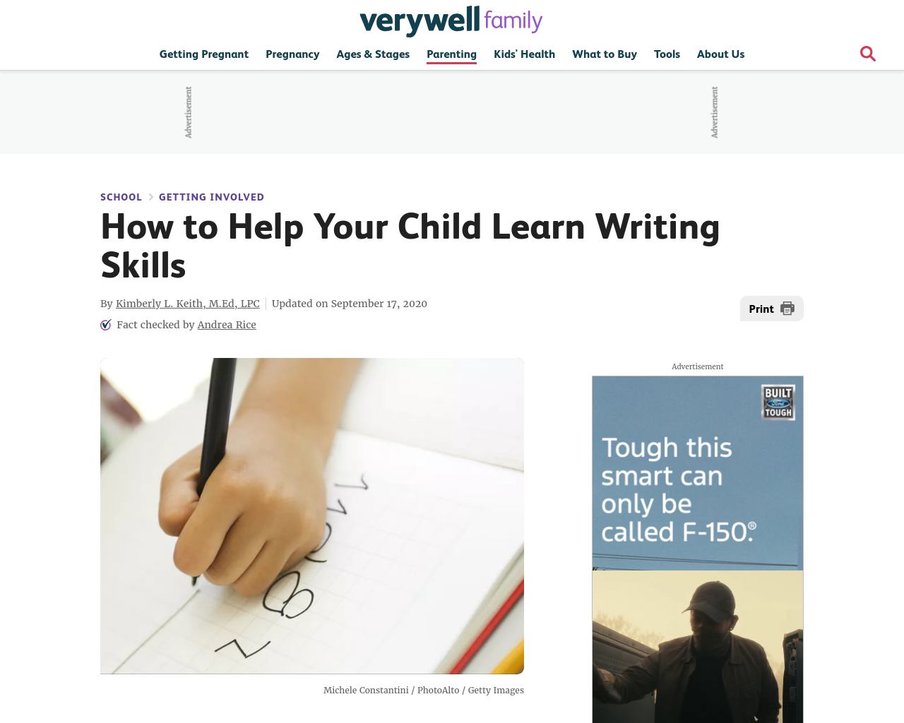 Helping your child with writing