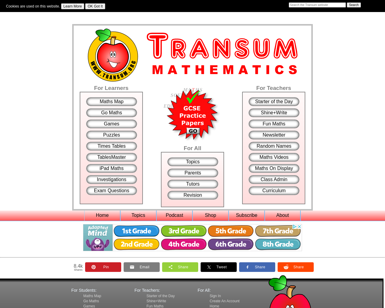 Transum Mathematics