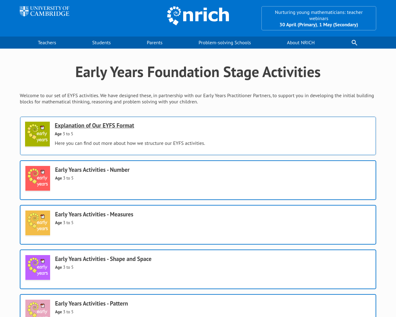 Early Years Activities