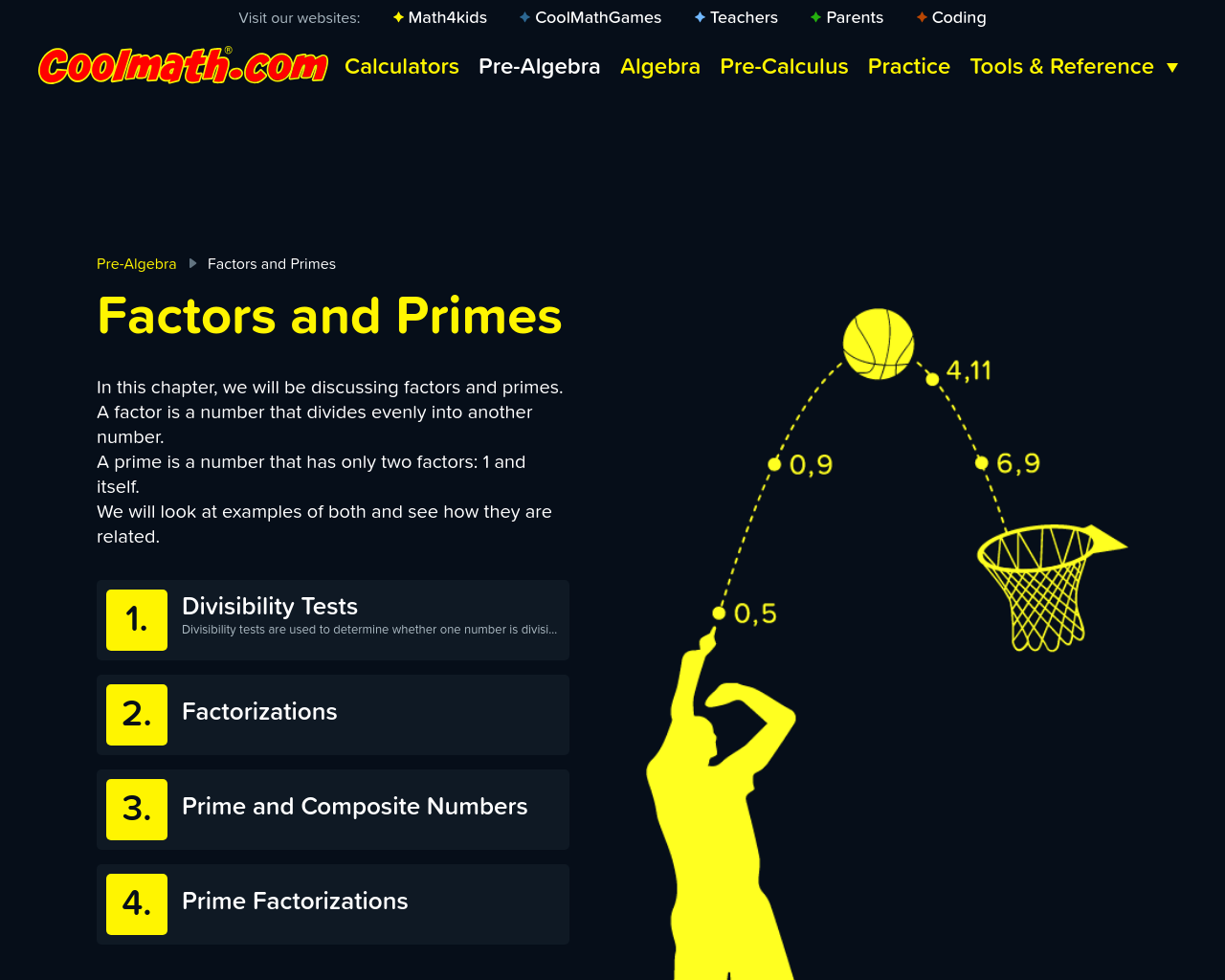 Factors & Prime (0nline lessons)