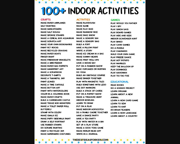 101 Indoor Activities