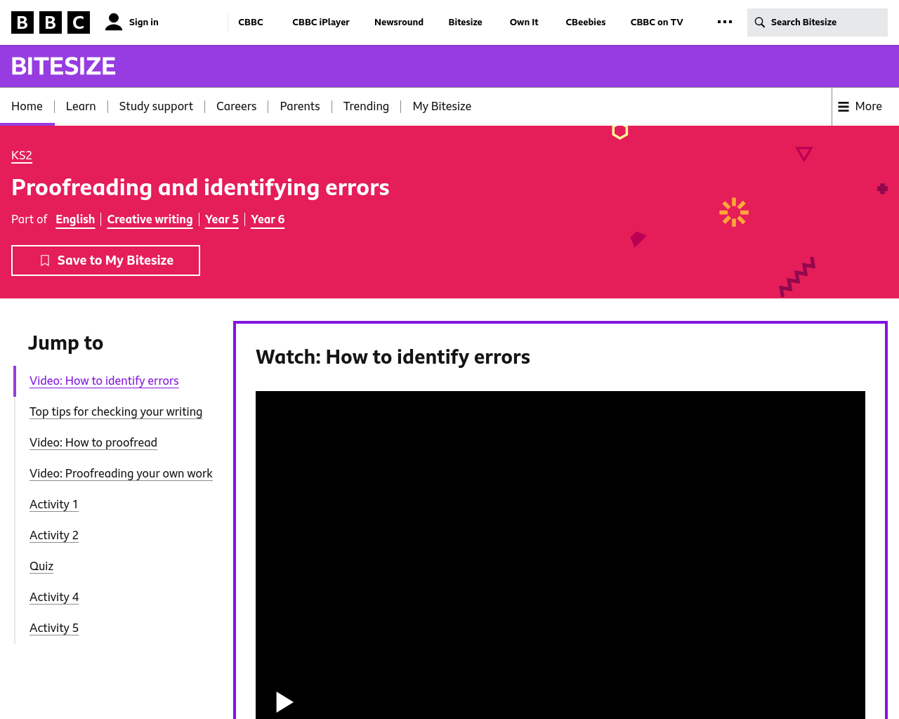 BBC- how to identify errors