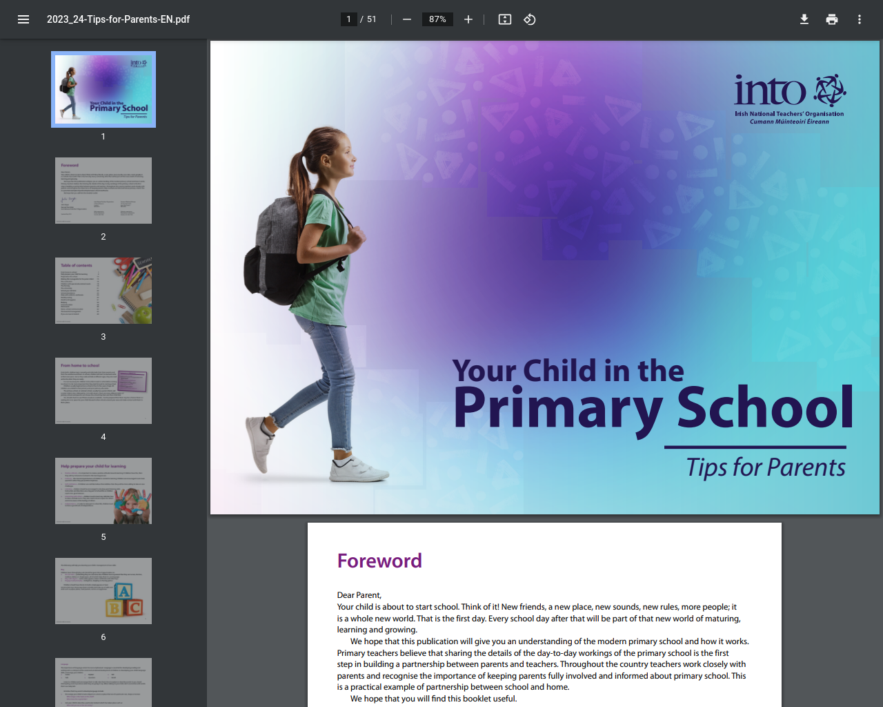 Your Child In Primary School- Links for Parents