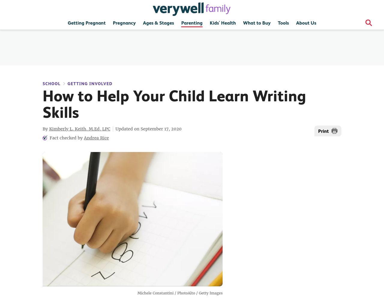 Helping your child with writing