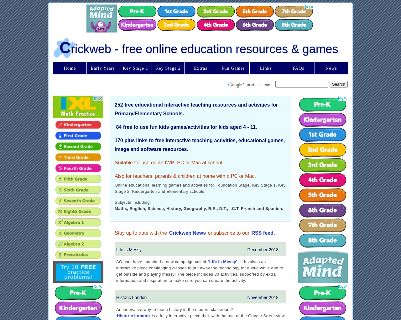 Crick Web - educational interactive resources