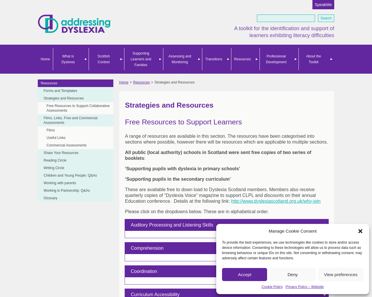 Dyslexia Strategies & Resources