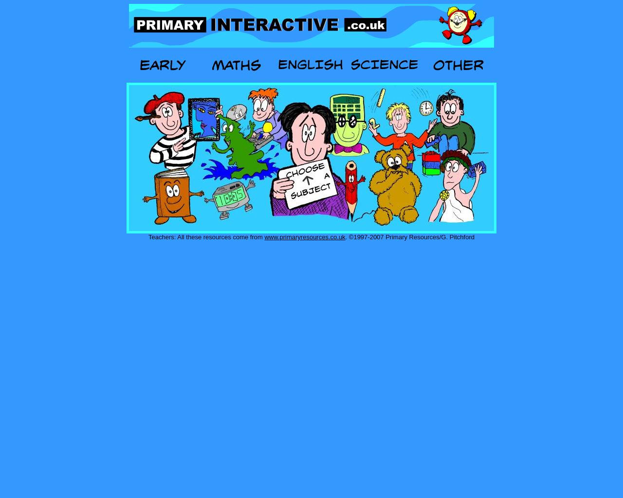 interactive games for all subjects aged 4-11years