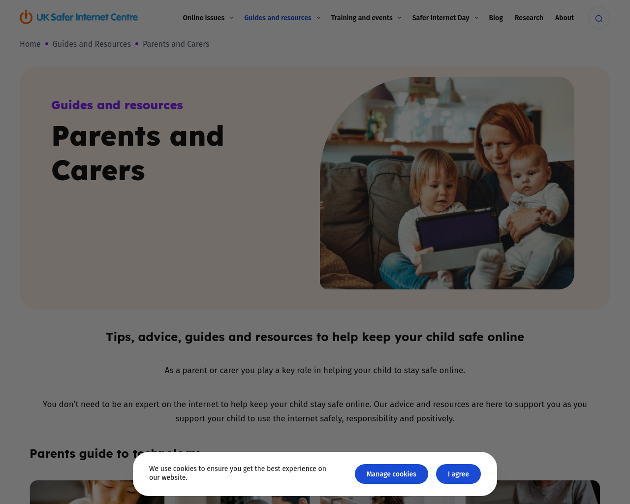 UK Safer internet - Parents and Carers